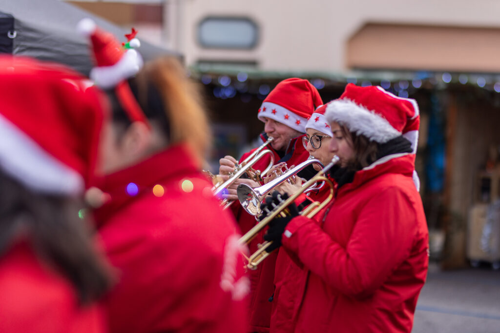 Musiciens lors d'un marché de noël